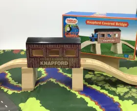 Lc99340 Learning Curve Thomas And Friends Knapford Covered Bridge Complete Set W Box Wooden Railway Track