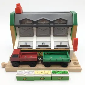 Lc99379 Learning Curve Thomas And Friends Load Sort Recycycling Center Lorry Wooden Railway Exc Cond