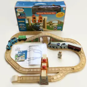 Lc99563 Learning Curve Thomas And Friends Edward The Great Wooden Railway Set Exclusive Trains Exc Cond