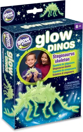 B8805 Legler Usa The Original Glow Stars - Glow-in-the-dark Dinos Stegosaurus Skeleton Puzzle