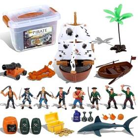 Liberty Imports B01n7cplr7 Pirate Action Figures Playset With Ship Boat Treasure For Kids