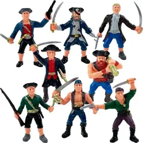 B0b786wpsr Liberty Imports 8 Piece Pirate Action Figures Playset Fun Toys For Kids