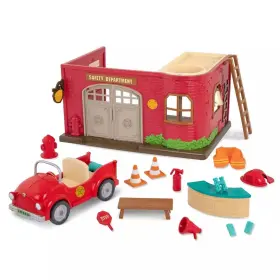 79309426 Lil Woodzeez Liftl Honeysuckle Safety Department 16pc Toy Fire Station Playset