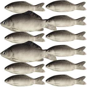 Liliful B0f6lr2l92 24 Pcs Fake Fish Artificial Realistic Toys Stuffed Foam Faux Sea In
