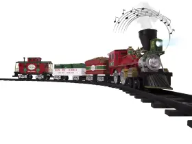 B0cs7d38yq Lionel Battery-operated North Pole Central Freight Toy Train Set With Bluetooth