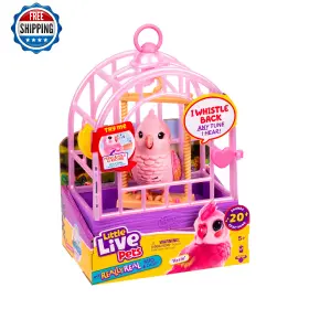 B0dq6gqmcy Little Live Pets My Real Talking Bird Toy And Cage - Rosie Interactive Voice