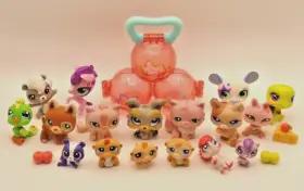1362 Littlest Pet Shop #1362 Lot Of 17 Figures. Hamster Triplets Cats Dogs #460 Lps