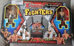 Lollitop P12011-115 2 Sets X-treme Action Fighters With Hexagon Cage And Wrestling New