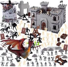 Lovestown Hlt0505 241pcs Medieval Dragon Toy Set Assembled Castle Toys Knight Warrior F