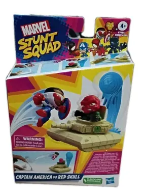Marvel 010994180935 Stunt Squad Captain America Vs Red Skull Action Figure And Tank Play Set