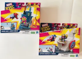 Marvel 010994180997 Stunt Squad Spiderman Vs Green Goblin And Captain America Thanos Towers