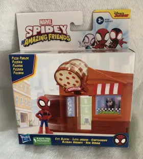 Marvel 010996139153 Spidey And His Amazing Friends City Blocks Pizza Parlor Set Disney