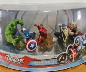 Marvel 463727673023 Avengers Assemble Five Piece Figurine Playset Hulk Thor Iron Man More Nib