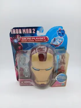 Marvel 653569461593 New Iron Man 2 Micro Playset Mark Vi Rare Packaging Sealed Card