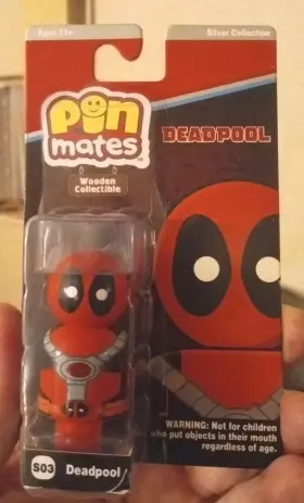 Marvel 840417107752 Deadpool Wooden Pin Mate Figure S03