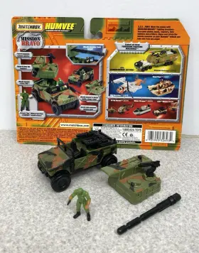 Matchbox 035995326934 Mission Bravo Humvee Military Vintage 1998 Complete Parts With Cardback