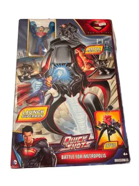 Y0821 Matel Superman Man Of Steel Quickshots Battle For Metropolis Playset