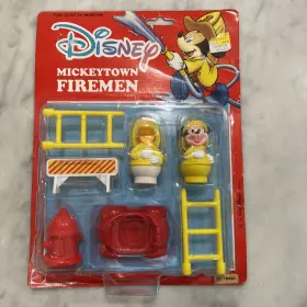 18661 Mattel 026676063729 Vintage Disney Mickeytown Firemen Playset Anco Toys #18661 Collectible