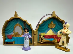 Mattel 026676663011 Disney Aladdin - Once Upon A Time Locket Inch Polly Pocket Complete With 2 Figures