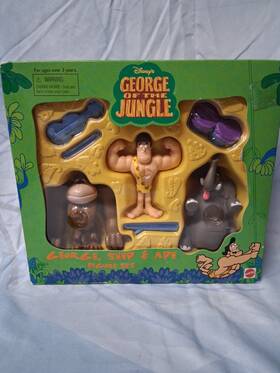 Mattel 026676663578 Disney George Of The Jungle Shep And Ape Figure Set