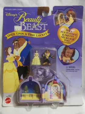 Mattel 026676664124 Disney Beauty And The Beast Once Upon A Time Locket Playset Polly Pocket New