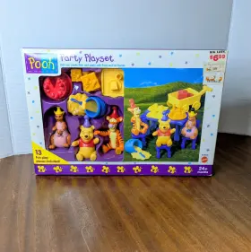Mattel 026676666609 Vintage Winnie The Pooh And Friends Party Playset 13 Pcs 66660 New In Box