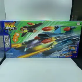 Mattel 027084007053 Rare Inch Max Steel Speed Boat And Jet Pack Combo Vehicle Brand New Sealed