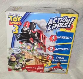 Mattel 027084867602 2009 Disney Toy Story 3 Action Links Buzz Lightyear Saves The Train Stunt Set