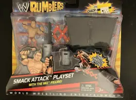 Mattel 027084996043 Brand New Wwe Rumblers Miz Smack Attack Playset Chair Smacker And Trash Cans