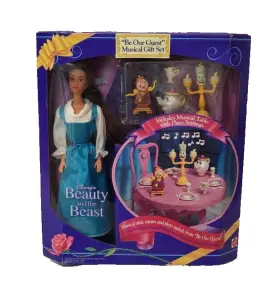 Mattel 074299104770 Disney Beauty And The Beast Be Our Guest Musical Gift Set New Vintage Rare Toy