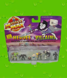 12282 Mattel Vtg 90s Mighty Max Heroes Villains #1 1994 New Sealed Skull Master Bluebird