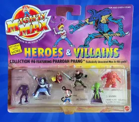 13424 Mattel Vtg 90s Mighty Max Heroes Villains #6 1994 New Sealed Pharaoh Phang Bluebird