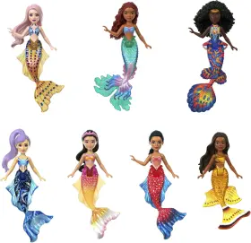 Mattel 194735121472 The Little Ariel And Sisters Small Doll Set With 7 Dolls