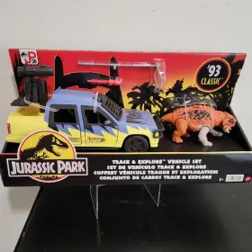 Mattel 194735131419 Jurassic Park Track And Explore Vehicle Set 1993 Classic Action Figure