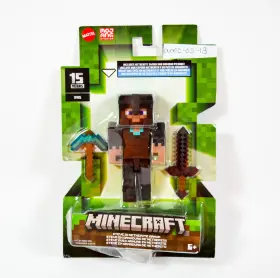 Htl87 Mattel 194735193677 New Minecraft Action Figure Steve In Netherite Armor 6