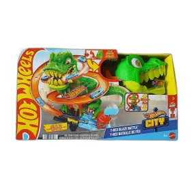 Mattel 194735264186 Hot Wheels T-rex Blaze Battle Track With Car Dino Action Playset
