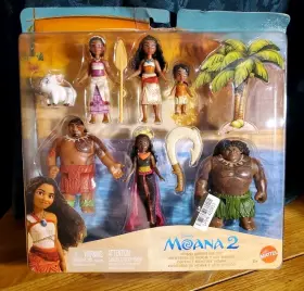 Mattel 194735265268 Disney Moana 2 Moanas Adventure Set With 7 Small Action Figures And Accessories