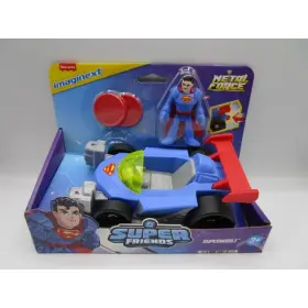Mattel 194735298488 Fisher-price Imaginext Dc Super Friends Supermobile Superman Metal Force