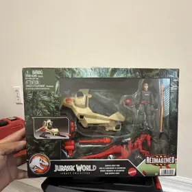2474c31 Mattel Jurassic World Legacy Chopper Chase Playset Acu Pilot Atrociraptor