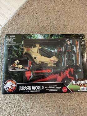 Mattel 30242bv Jurassic World Legacy Collection Chopper Chase Playset Acu Pilot