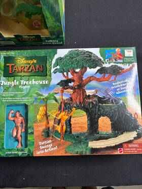 Mattel 67875 Rare Disney Tarzan Jungle Treehouse Playset With Figure Vintage 1990s