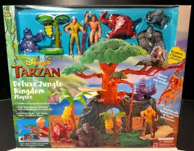 69520-94 Mattel Rare 1999 Disneys Tarzan Deluxe Jungle Kingdom Treehouse Figures Playset