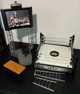 Mattel 746775130442 Wwe Flex Force High Flyinft Fury Playset 2012 Loose And Incomplete