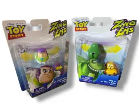 Mattel 746775191566 Toy Story Zing Ems 2-packs Lot - Buzz And Zurg / Rex Slinky
