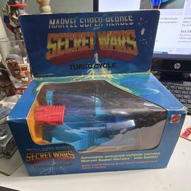 Mattel 7473 Marvel Super Heroes Turbo Cycle Playset Boxed 1984 Never Opened
