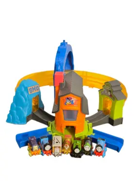 Mattel 887961540161 Thomas And Friends Minis Boost Ftn Blast Stunt Set W Train Lot Incomplete