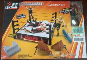 Mattel 887961664829 Wwe Manic Mayhem Ring Playset Braun Strowman - New In Damaged Box