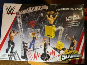 Mattel 887961690293 Wwe Sound Slammers Destruction Zone Playset Wrestling Ring Activated New
