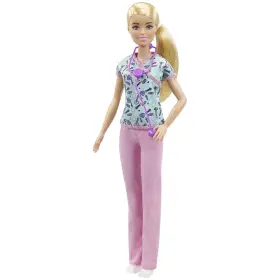 Mattel 887961921427 Nurse Fashion Doll Dressed In Medical Scrubs White Shoes &stethoscope Accessory