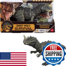Mattel B0fhklpl6x Jurassic World Wild Roar Ceratosaurus Dinosaur Figure Chomp Attack Sound